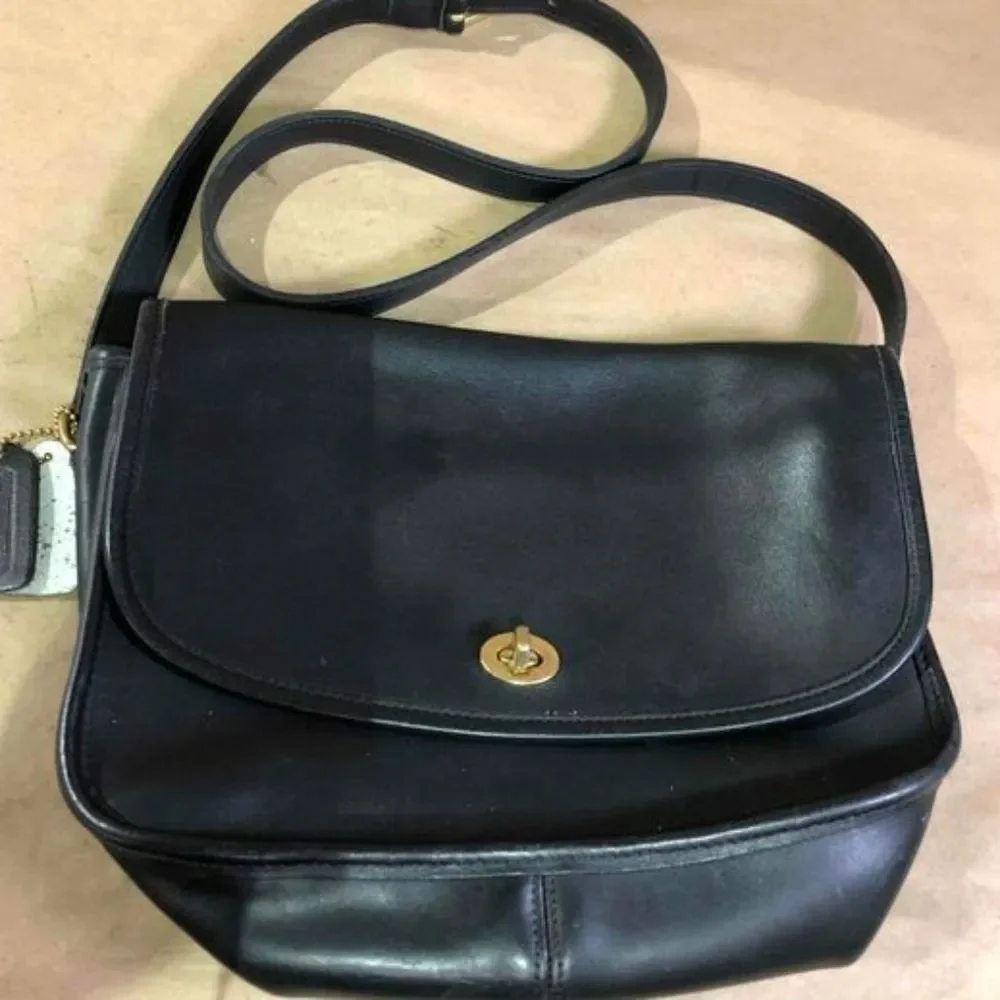 Coach black leather